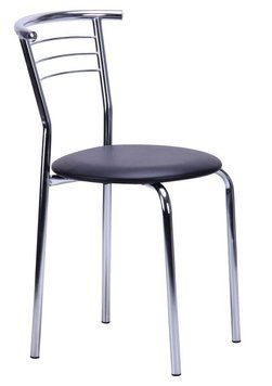 Стул AMF Маркос хром PVC кожзам Черный (050328) 2173160593 фото