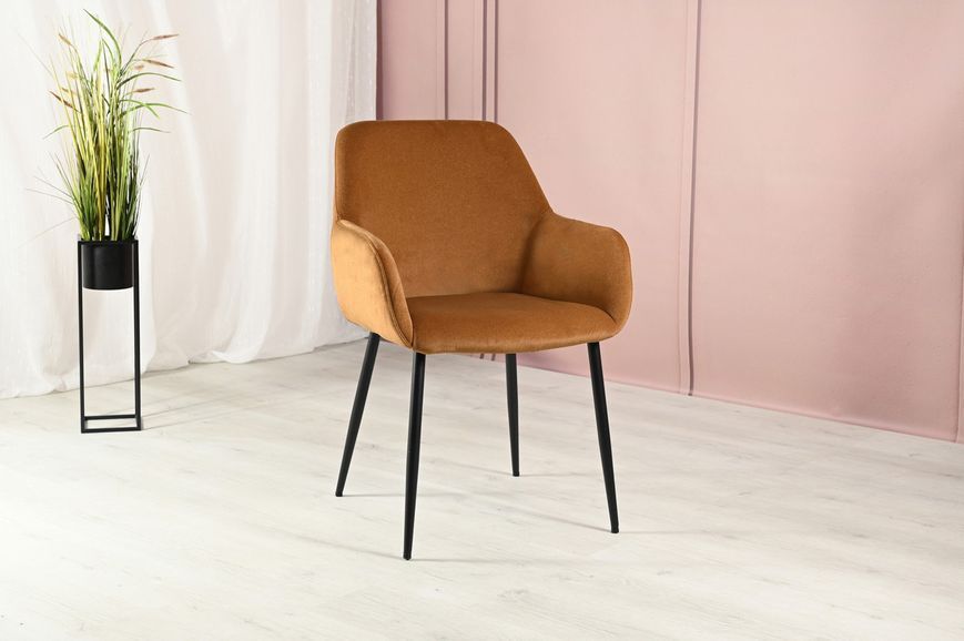 Стул Vetro Mebel M-220 Карамель Мохер, ножки черные (M-220-caramel/black) 2467826047 фото