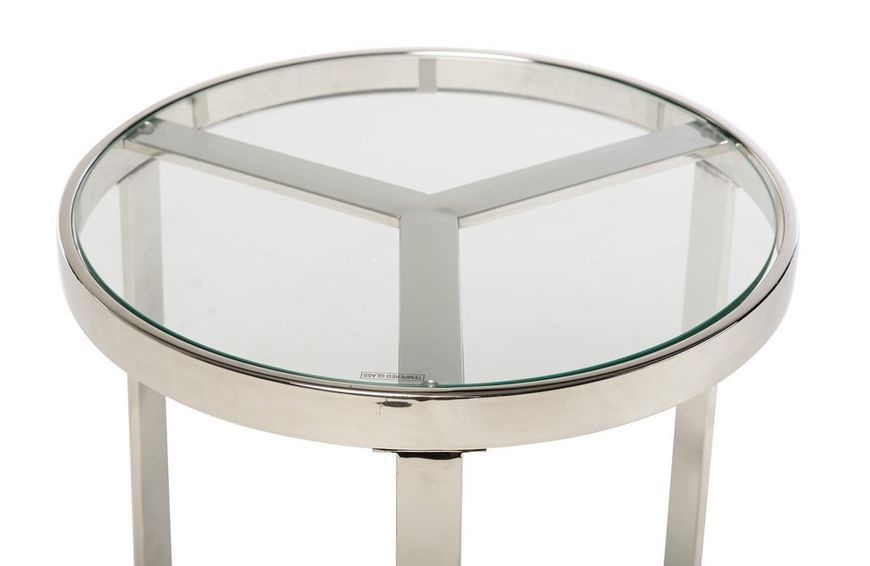 Стол Vetro Mebel CB-2 прозрачный + серебро (CB-2-clear/ silver) 1454462075 фото
