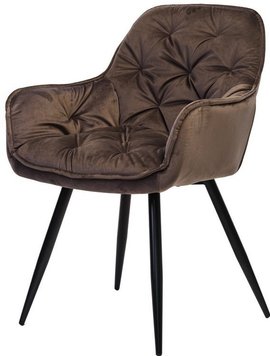 Стілець Vetro Mebel М-65 коричневий + чорний (M-65-brown-velvet/ black) 1692155999 фото