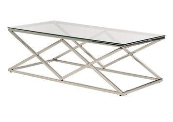 Стіл Vetro Mebel CD-1 прозорий + срібло (CD-1-clear/ silver) 1454415472 фото