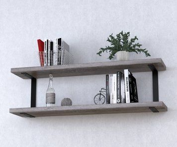 Полиця Loft Design C-112-36 Чорний/Дуб Палена 11114c-112360306 фото