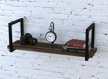 Полка Loft Design PL1-92-36 Черный/Орех Модена 11114pl1-92360304 фото