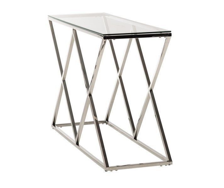 Стол Vetro Mebel CD-3 прозрачный серебро (CD-3-clear/ silver) 1454429995 фото