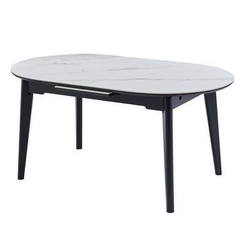 Стіл VetroMebel TM-126 білий мармур &mdash; чорний (TM-126-white-marble/black) 2896460505 фото