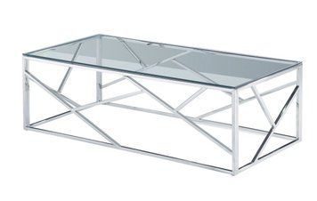 Стіл Vetro Mebel CF-1 прозорий + срібло (CF-1-clear/ silver) 1168251577 фото