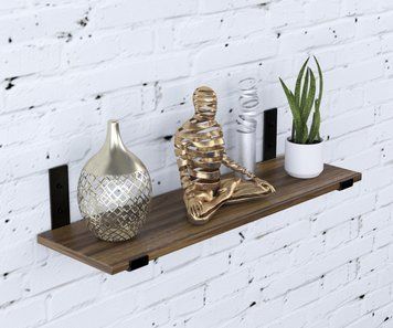 Полиця Loft Design J-68-18 Чорний/Горіх Модена 11114j-68180304 фото