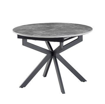 Стіл VetroMebel (кераміка) Офелія TML-1250 Спайдер грей/Чорний (TML-1250-ofelia-spider-grey/black) 2467774598 фото