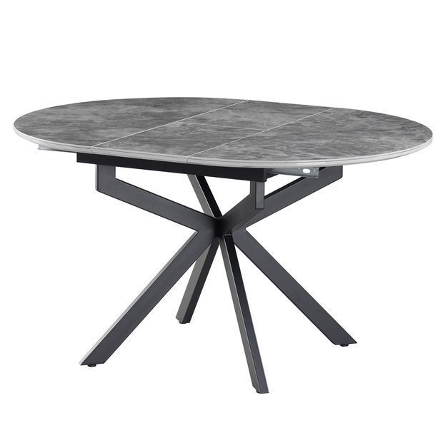 Стол VetroMebel (керамика) Офелия TML-1250 Спайдер грей/Чёрный (TML-1250-ofelia-spider-grey/black) 2467774598 фото