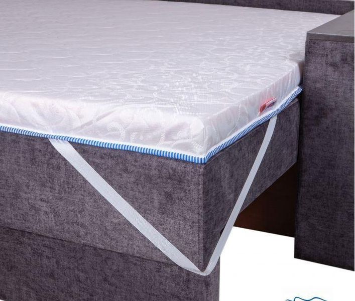 Тонкий матрац-топер Eurosleep Slim Super Strong Жаккард 1713314365 фото