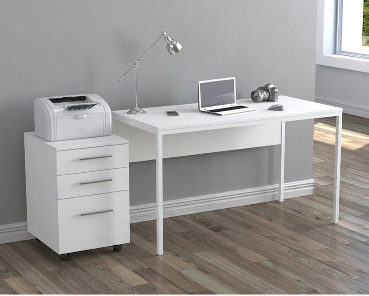 Тумба Loft Design L-420 мобильная на колесах, цвет Белый 2827809647 фото