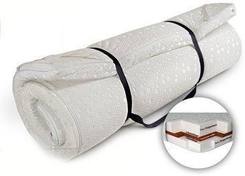 Тонкий матрац-топер Matro Matro-Roll-Topper Extra Kokos / Матро Ролл Екстра кокос 442974366 фото
