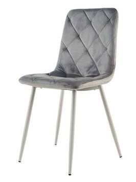 Стілець Vetro Mebel N-41 світло-сірий + білий (N-41-light-grey-velur/ white) 1805214737 фото