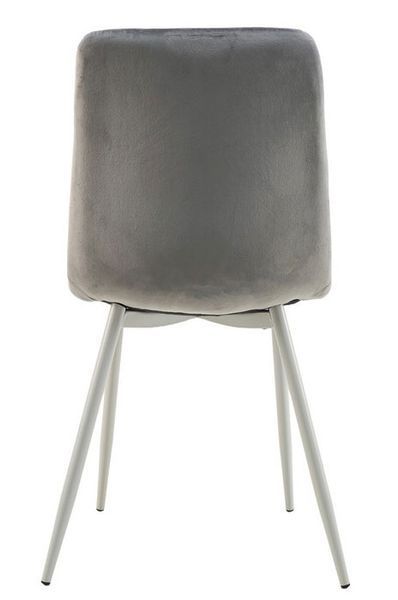 Стул Vetro Mebel N-41 светло-серый + белый (N-41-light-grey-velur/ white) 1805214737 фото