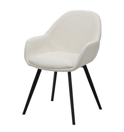 Стул Vetro Mebel М-160 айвори+черный (M-160-ivory-boucle/black) 2194891623 фото