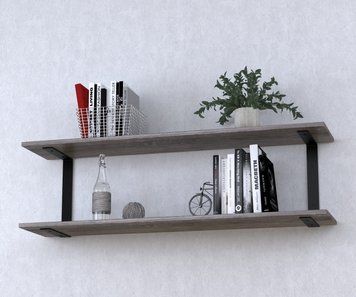 Полиця Loft Design C-112-18 Чорний/Дуб Палена 11114c-112180306 фото