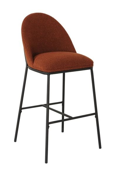 Стул барный Vetro Mebel В-150 терракотовый+черный (B-150--terracotta-boucle/ black) 1983061883 фото