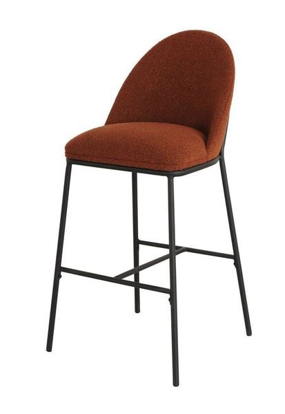 Стул барный Vetro Mebel В-150 терракотовый+черный (B-150--terracotta-boucle/ black) 1983061883 фото