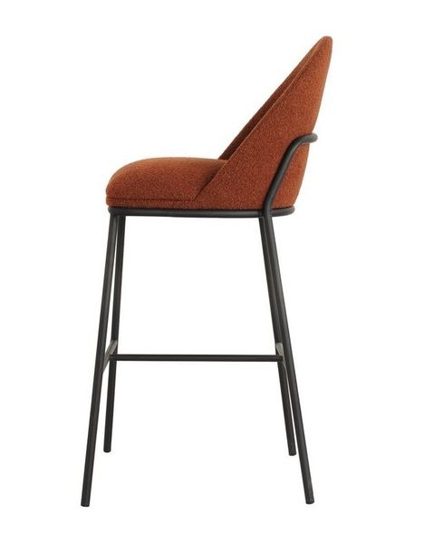 Стул барный Vetro Mebel В-150 терракотовый+черный (B-150--terracotta-boucle/ black) 1983061883 фото