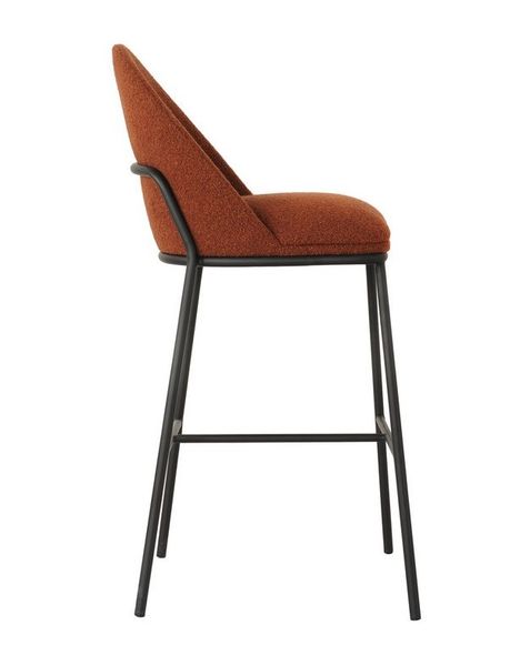 Стул барный Vetro Mebel В-150 терракотовый+черный (B-150--terracotta-boucle/ black) 1983061883 фото