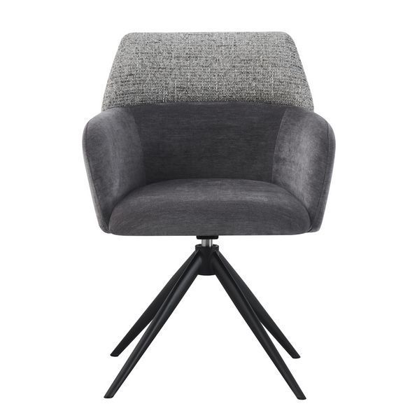 Стілець Vetro Mebel R-165 поворотний Попелястий ніжки чорні (R-165-ash-chenille/black) 2564255383 фото