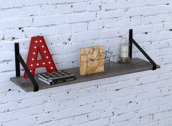 Полка Loft Design PL3-112-18 Черный/Дуб Палена 11114pl3-112180306 фото