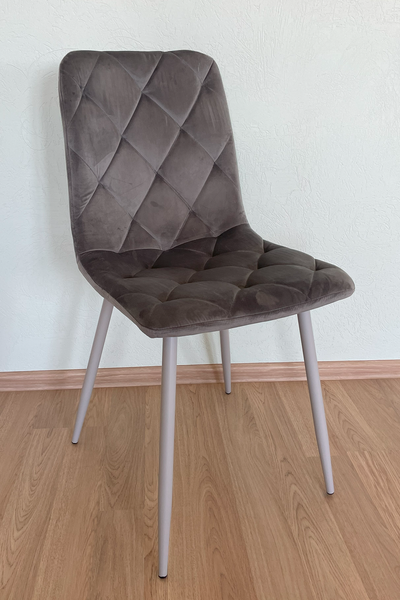 Стул Vetro Mebel N-41 темно-серый + серый (N-41-dark-grey-velur/ grey) 1805215111 фото