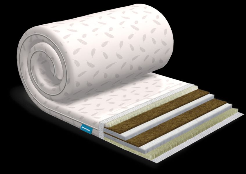 Тонкий матрац-топер Usleep Sleep Roll Luxe Kokos 1146164664 фото