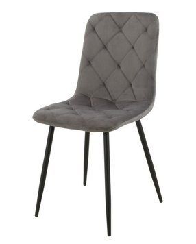 Стул Vetro Mebel N-41 темно-серый + черный (N-41-dark-grey-velur/ black) 1805216527 фото