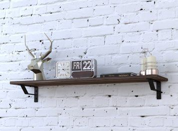 Полиця Loft Design PL6-112-18 Чорний/Горіх Модена 11114pl6-112180304 фото
