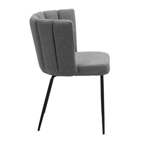 Стул Vetro Mebel М-200 серый+черный (M-200-grey-boucle/black) 2196193748 фото