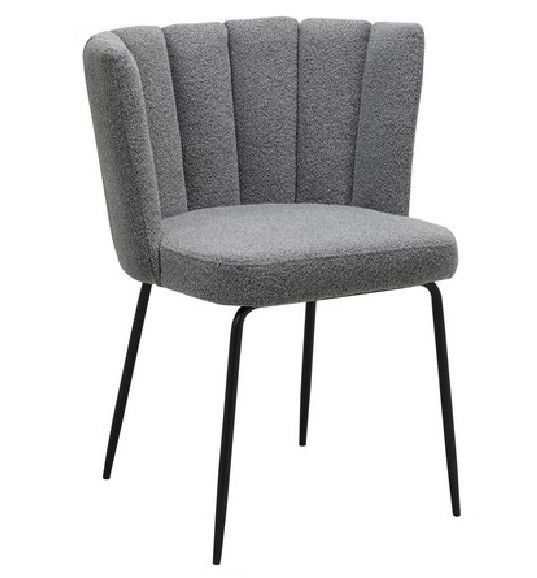 Стул Vetro Mebel М-200 серый+черный (M-200-grey-boucle/black) 2196193748 фото