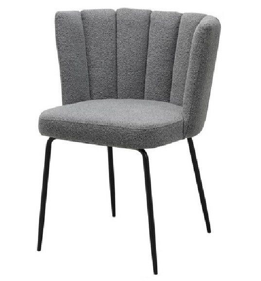 Стул Vetro Mebel М-200 серый+черный (M-200-grey-boucle/black) 2196193748 фото