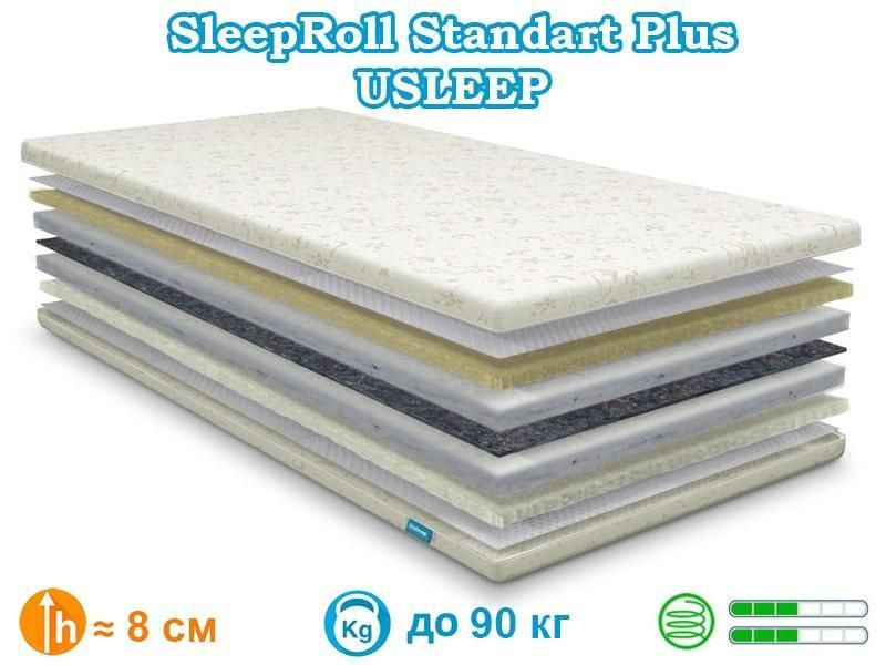 Тонкий матрац-топер Usleep Sleep Roll Standart Plus 1146164657 фото