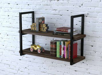 Полка Loft Design PL2-92-36 Черный/Орех Модена 11114pl2-92360304 фото