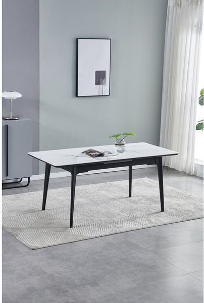 Стіл Vetro Mebel TM-89 каса вайт + чорний (TM-89-casa-white/ black) 1813680543 фото