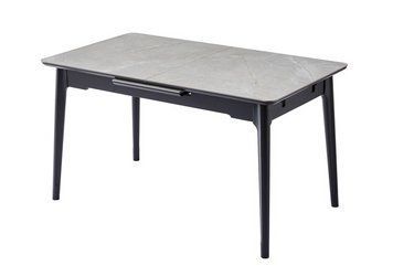 Стол Vetro Mebel TM-89 калакатта мрамор + черный (TM-89-calacatta-grey/ black) 1914509167 фото