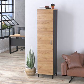Шкаф распашной Loft Design LT-450-1900 Антрацит/Дуб Крафт золотой 1750786914 фото