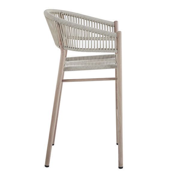 Стул садовый барный Vetro Mebel ODB-10 айвори + белый дуб (ODB-10-Ravello-ivory/white-oak) 3034855814 фото