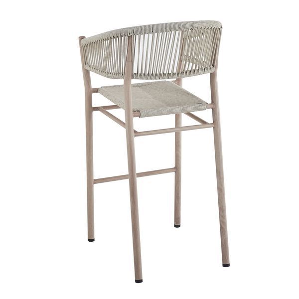 Стул садовый барный Vetro Mebel ODB-10 айвори + белый дуб (ODB-10-Ravello-ivory/white-oak) 3034855814 фото