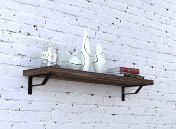 Полиця Loft Design PL6-92-36 Чорний/Горіх Модена 11114pl6-92360304 фото