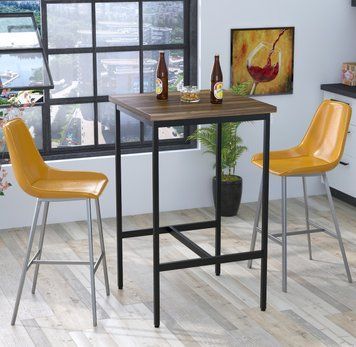 Барний стіл Loft Design Бруно 65х65 см, h-108,6 см ДСП Горіх Модена 2017973289 фото