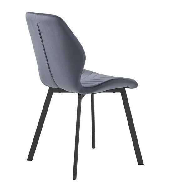 Стілець Vetro Mebel N-54 темно-сірий + чорний (N-54-dark-grey-velur/black) 2141288022 фото