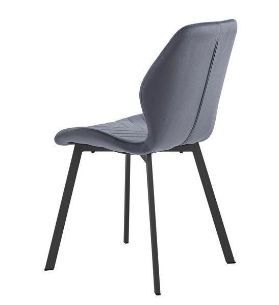 Стілець Vetro Mebel N-54 темно-сірий + чорний (N-54-dark-grey-velur/black) 2141288022 фото
