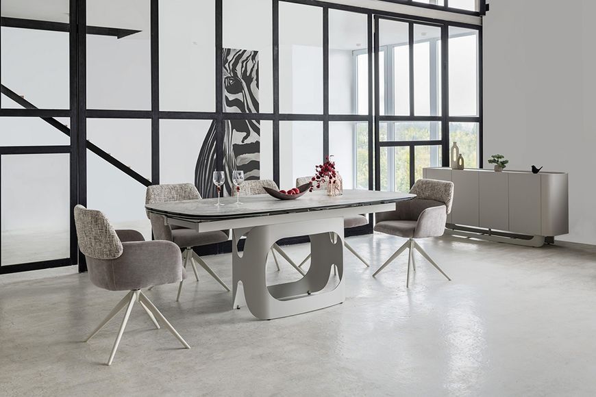 Стілець Vetro Mebel R-165 поворотний Прованс ніжки білі (R-165-provence-chenille/white) 2564578592 фото