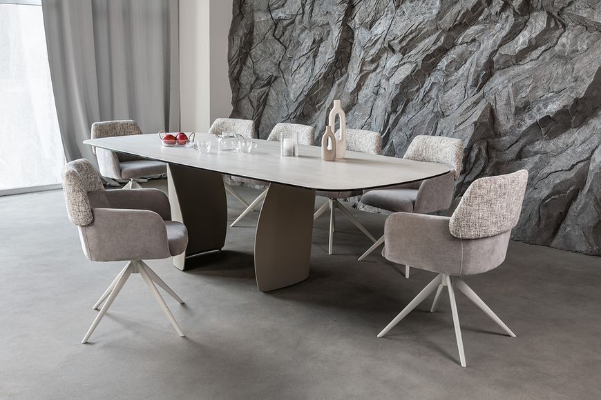 Стілець Vetro Mebel R-165 поворотний Прованс ніжки білі (R-165-provence-chenille/white) 2564578592 фото