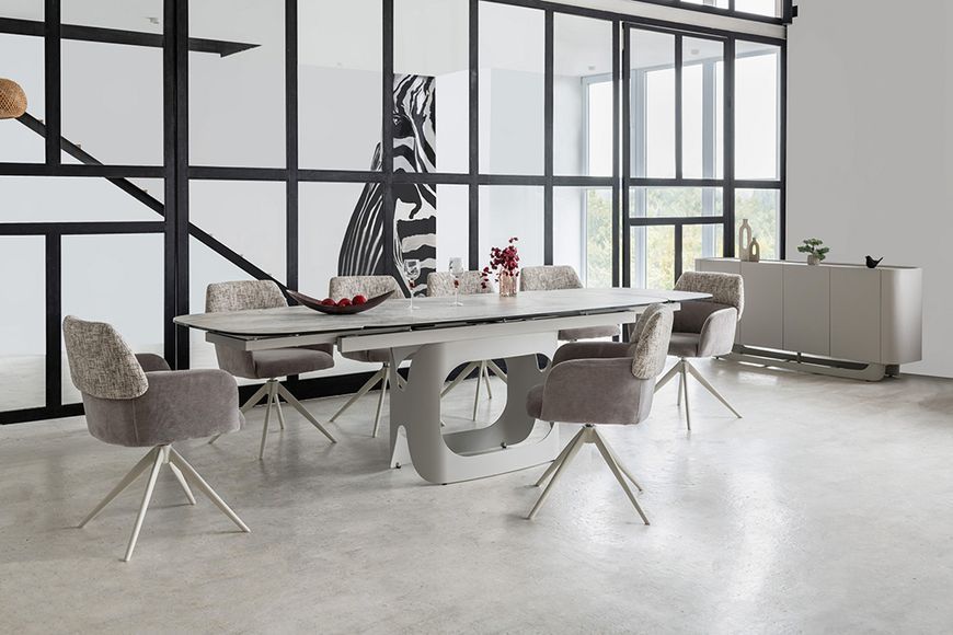 Стілець Vetro Mebel R-165 поворотний Прованс ніжки білі (R-165-provence-chenille/white) 2564578592 фото