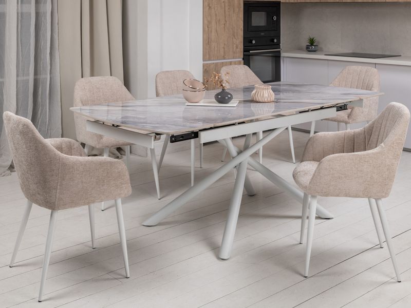 Стул Vetro Mebel M-95 Экрю ножки белые (M-95-ecru/white) 2325259386 фото