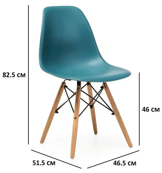 Стілець Vetro Mebel M-05EAMES CHAIR тіффані (M-05-tiffany) 1693373623 фото