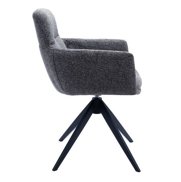 Стілець VetroMebel R-185 антрацит + чорний (R-185-dark-grey-boucle/black) 2752398820 фото